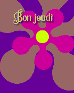 Gif animé Bon jeudi coloré